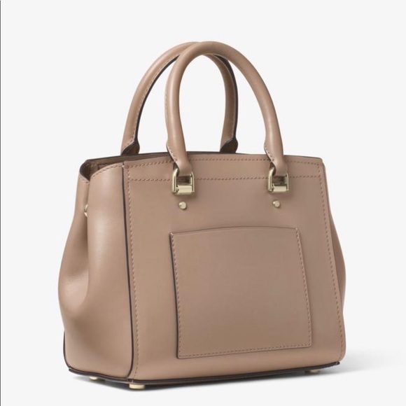 MICHAEL KORS BENNING MEDIUM LEATHER SATCHEL - Picture 2 of 7